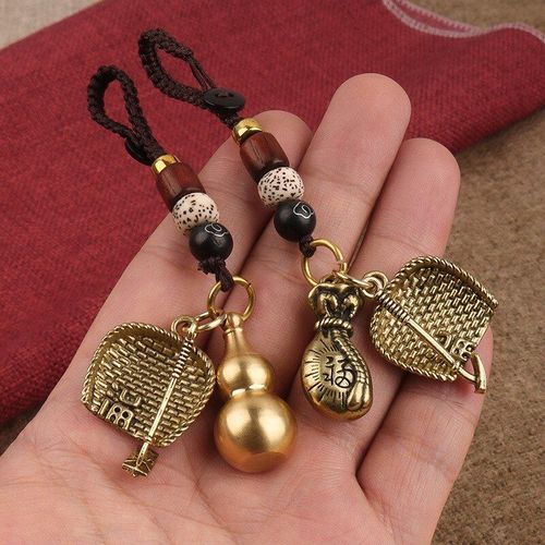 Porte-Clés En Laiton Anti-Poussière, Ouverture Creuse, Gourde Médicale, Pendentif, Lettre Personnalisée, K4560