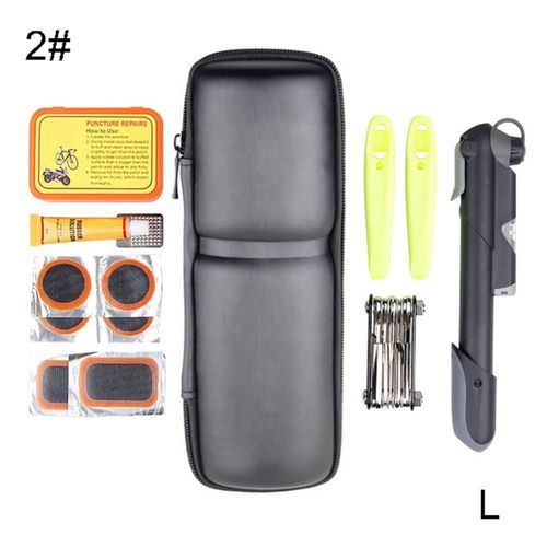 Kit De Réparation De Vélo De Montagne Portable, Sac De Cyclisme, Ensemble D'outils De Pompe À Pneu, Outils De Réparation De Vélo
