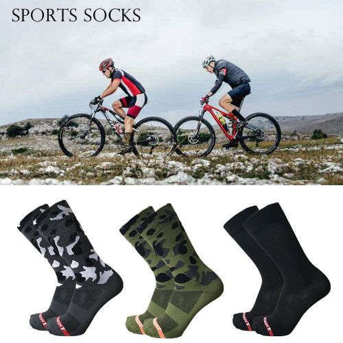 Chaussettes De Sport Camouflage Pour Hommes, Chaussettes De Cyclisme, De Course En Plein Air, À Compression