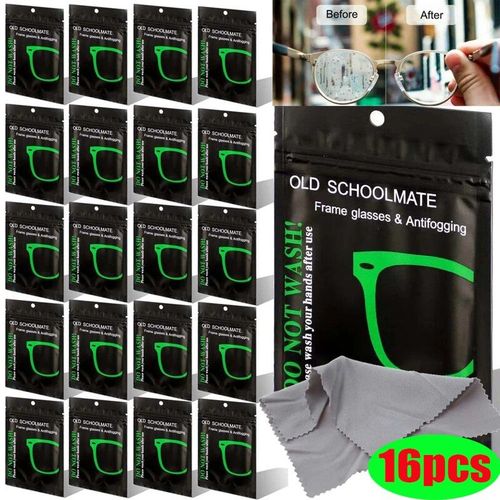 Lingettes Anti-Buée Réutilisables Pour Lunettes, 16 Pièces, Pré-Humidifié, Anti-Buée, Chiffon Pour Verres, Anti-Buée, Pour Lunettes, Pour La Natation