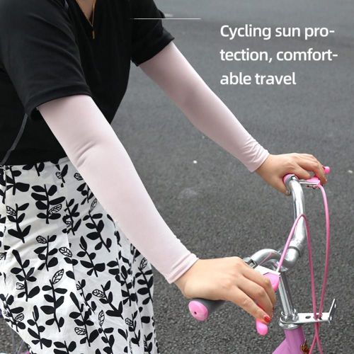 Manchons De Bras De Protection Solaire À Micro-Élasticité, 1 Paire, Manchons De Bras Lisses Anti-Uv, Équipement De Cyclisme