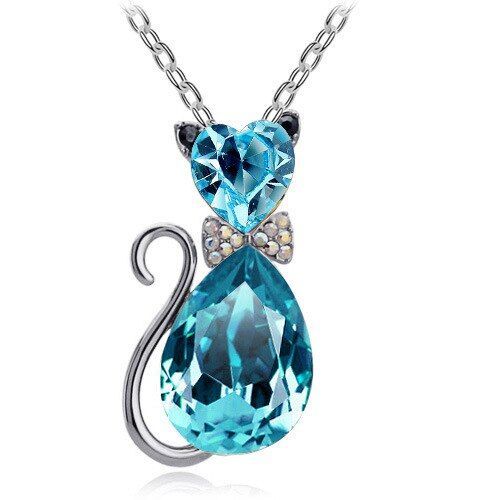 Collier De Chaton Mignon À N¿Ud Papillon Pour Fille, Bijoux D'étudiant, Cadeau D'anniversaire, Accessoires En Cristal Exquis, Nouvelle Collection