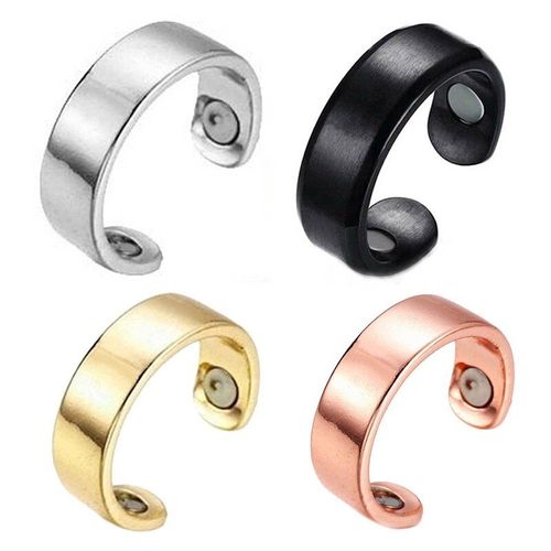 Bagues Magnétiques En Or Rose Pour Hommes, Anneau De Soins De Santé De Personnalité, Bijoux Européens Et Américains À La Mode, Anneau Amincissant À Aimant Ouvert