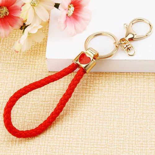 Porte-Clés En Corde Tressée Pour Fille, Pendentif De Sac Cadeau Pour Petite Amie, Accessoires En Métal, Bijoux Mignons K4900