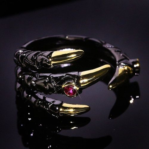 Bague En Acier Titane Pour Hommes, Bijoux Gothiques, Griffe D'aigle Et De Dragon, Crâne D'halloween, Dominateur, Rock D'ouverture, Offre Spéciale
