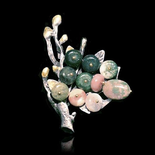 Broche À Fleurs En Pierre Naturelle, Bijoux, Grandes Broches En Métal Pour Banquet, Épingles À Vêtements Et Broches, Clip Écharpe
