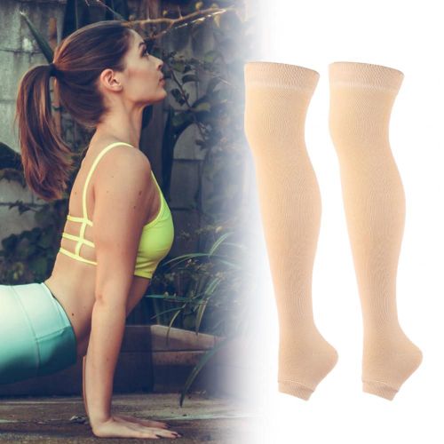Bas De Cuisse 1 Paire, Costume D'exercice Respirant À Haute Élasticité, Chaussettes De Compression Pour Le Yoga