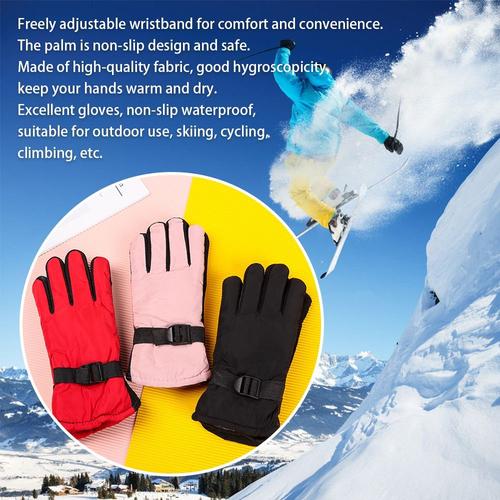 Gants De Ski Imperméables Et Chauds Pour Enfants, 1 Paire, Pour Adultes, Garçons Et Filles, Mitaines Pour La Neige En Plein Air