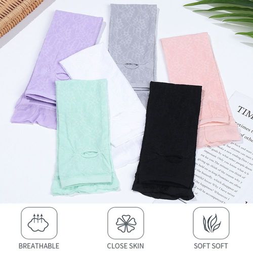 1 Paire De Gants Longs En Dentelle Sans Doigts, Manchons De Bras De Sport, Protection Contre Les Uv Du Soleil, Couverture Des Mains, Maille De Refroidissement, Gants De Cyclisme, De Course