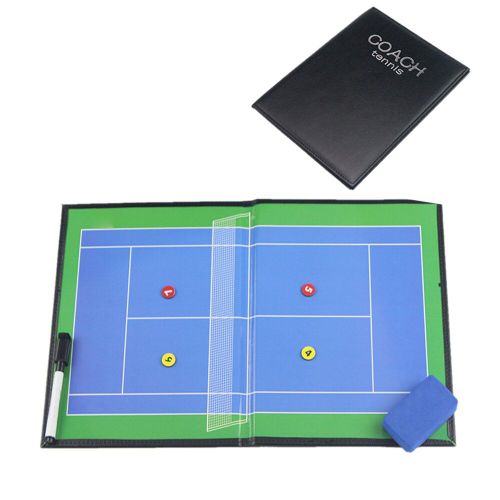Tableau Magnétique Pliable En Faux Cuir Pour L'entraînement Et Le Sport, Accessoires De Tennis Portables Avec Stylo, Coach Effaçable Pour Les Enseignants