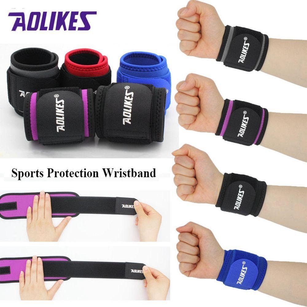 Support de poignet réglable,1 pièce,Protection de poignet de marque pour  hommes et femmes,lutte de gymnastique,sport professionnel - Type Blue