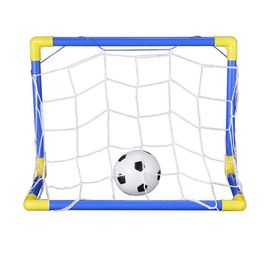 Mini Filet De But De Football Pliant, Ensemble Avec Pompe, Jeux De Sport D'intérieur Et D'extérieur Pour Enfants, Jouets, Cadeau D'anniversaire En Plastique