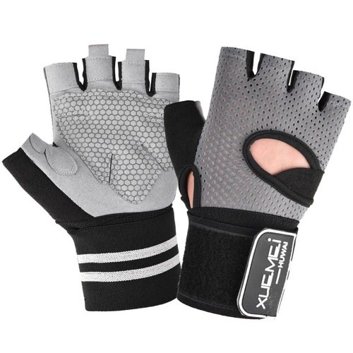 Gants Demi-Doigt Pour Haltérophilie, Antidérapants, Respirants, Protection Du Support De Poignet, Sport, Sécurité, Exercice