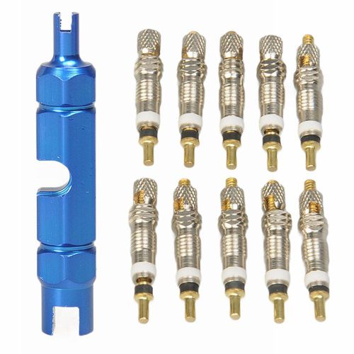 Noyau De Valve De Vélo En Alliage D'aluminium, 10 Pièces, Pièces De Rechange Pour Vélo De Route Tubeless, Style Presta