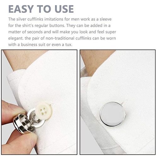 Couverture De Boutons De Manchette Ronde En Laiton, 1 Paire, Pour Chemise Formelle De Mariage, Pour Hommes