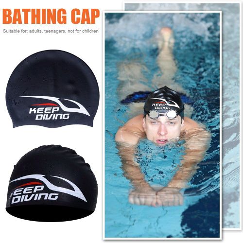 Bonnet De Natation En Silicone Pour Adultes, Avec Cheveux Longs, Étanche, Pour Piscine, Protection Des Oreilles, Grande Taille