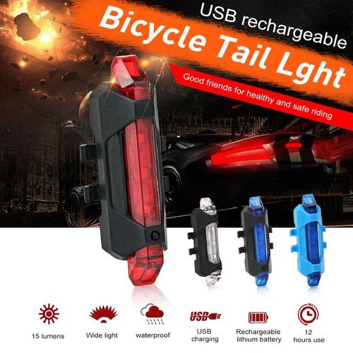 Feu Arrière De Vélo À Led, Rechargeable Par Usb, Éclairage Étanche Pour Cycle Tout Terrain, Accessoires De Cyclisme