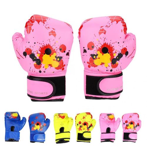 Gants De Boxe Pour Enfants, Maille Respirante, En Cuir Pu, Gants De Flamme, Entraînement De Poinçonnage, Mitaines De Combat Pour Enfants, Gants De Grappin