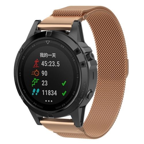 Pour Bracelet Milanais Garmin Fenix 6x - Or Rose