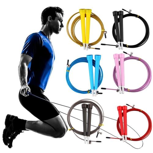 Câble De Cordes À Sauter En Acier, Vitesse Rapide Réglable, Poignée En Abs, Crossfit, Entraînement, Exercices De Boxe Et De Sport