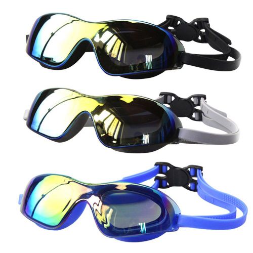 Lunettes De Natation Professionnelles Pour Hommes Et Femmes, 1 Paire, À Grand Cadre, Anti-Buée, Pour Adultes