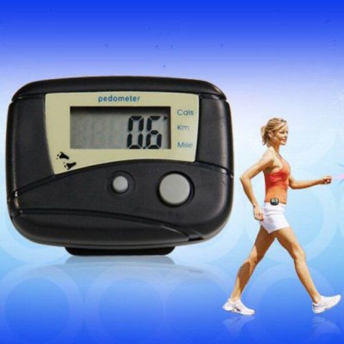 Podomètre Numérique Portable Multifonctionnel Avec Écran Lcd, Podomètre, Pas, Distance De Marche, Calories (Noir)