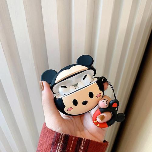 Housse pour Apple Airpods 1 2 3 3ème étui pour Airpods Pro étui mignon dessin animé Yoda Mickey point Spiderman étui pour écouteurs accessoires