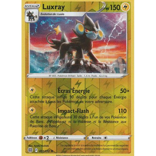Carte Pokemon - Luxray - 051/172 - Holo-Reverse -Eb9 - Stars Etincelantes -