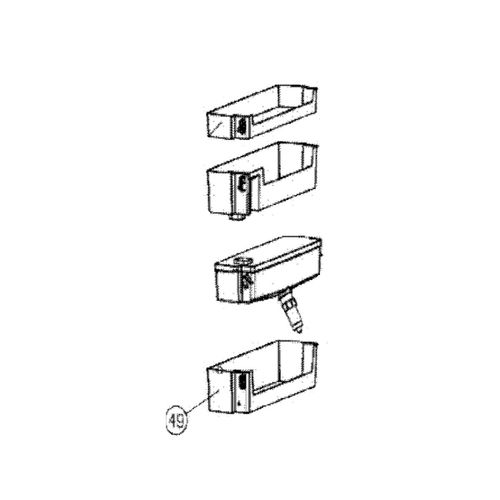 Balconnet bouteilles (repère 49) Réfrigérateur congélateur (149C27 CONTINENTAL EDISON)