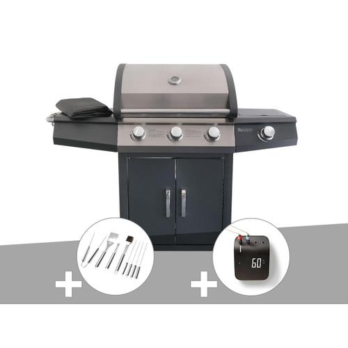 Barbecue ? gaz Soleto + Malette 8 ustensiles + Weber Connect Smart Grilling Hub - Jardideco