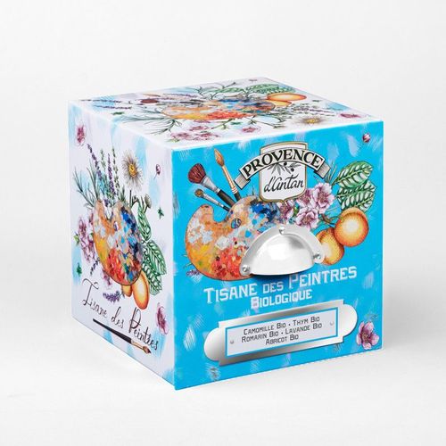 Cube métal 24 sacs tisane du Peintre bio