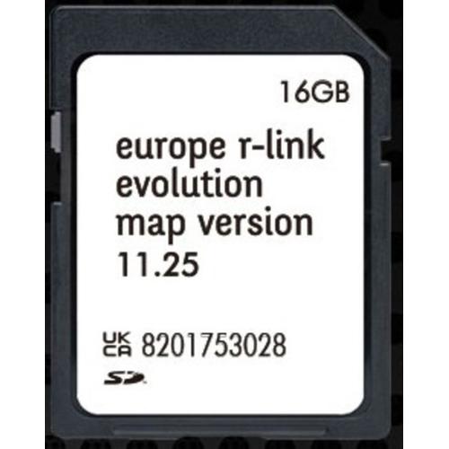 Carte SD Navigation GPS Europe 2024 - 11.25 - Compatible avec Renault R-Link (Rlink)