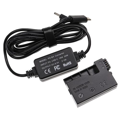 vhbw Alimentation USB compatible avec Canon EOS 600D, 650D, 700D, 550D appareil photo - Coupleur DC (replacement pour Canon DR-E8) - 2m