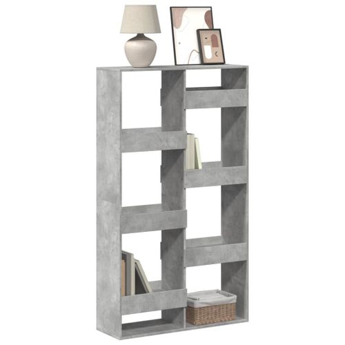 Vidaxl Bibliothèque Gris Béton 100x33x175 Cm Bois D'ingénierie