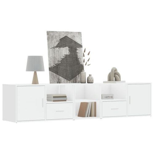 Vidaxl Armoire D'angle Blanc 200x40x45 Cm Bois D’Ingénierie