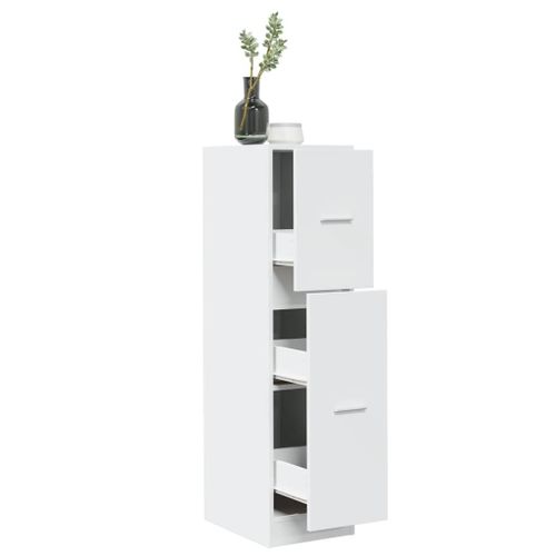 Vidaxl Armoire D'apothicaire Blanc 30x41x118 Cm Bois D'ingénierie