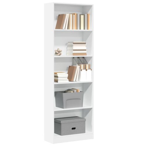 Vidaxl Bibliothèque Blanc 60x24x176 Cm Bois D'ingénierie