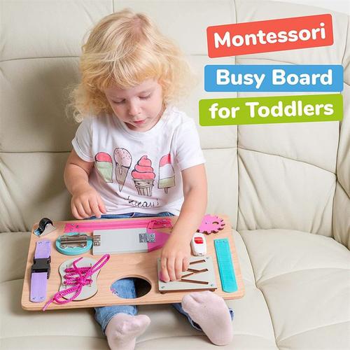 Vanplay Montessori Busy Board Volant Voiture Enfant Jouet en Bois Jeux  Educatif Jouet Enfant 1-4 Ans Garçons Fille : .com.be: Jouets