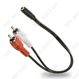 Acheter Câble adaptateur 2 RCA mâle vers double Jack 6.35 mâle, mélangeur,  amplificateur, cordon adaptateur