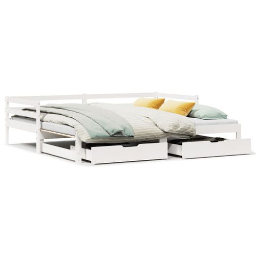 Vidaxl Lit De Jour Et Lit Gigogne Et Tiroirs 90x190 Cm Bois Pin Massif