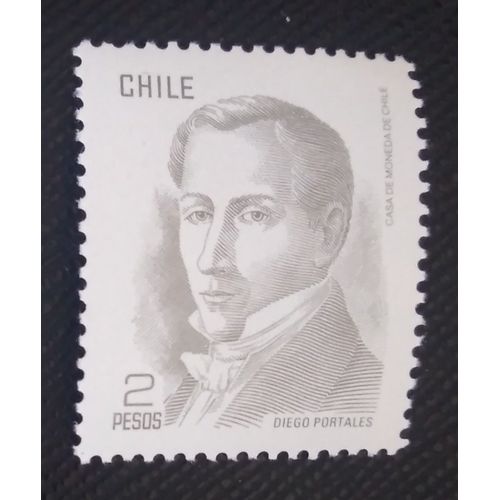 Timbre Chili Yt 620 Diego Portales (1793-1837), Homme D'état Chilien 1983 ( 110806 )