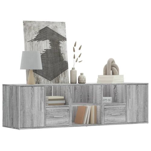 Vidaxl Armoire D'angle Sonoma Gris 160x40x45 Cm Bois D'ingénierie