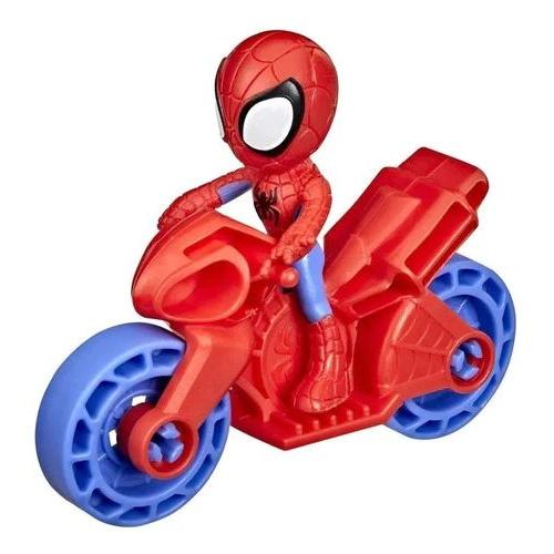 Figurine Marvel - Spidey And His Amazing Friends - Spiderman Et Sa Moto