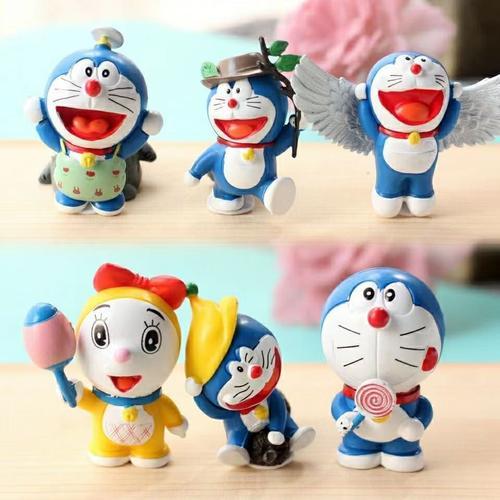 6 Pcs Doraemon Poupée Ornement Figure Action Jouet Cadeau