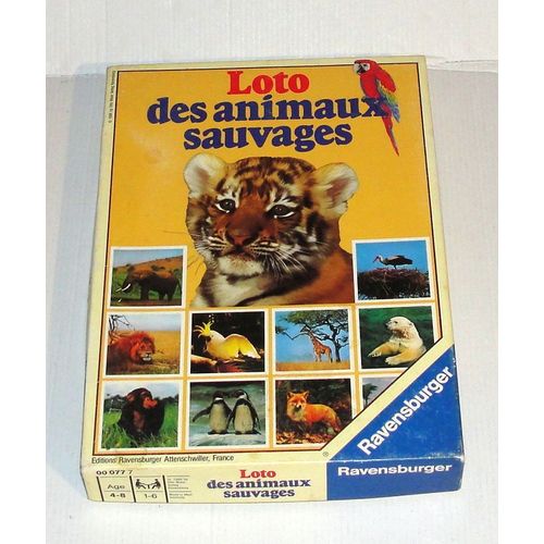 Loto Des Animaux Sauvages Jeu De Societe Ravensburger 1986