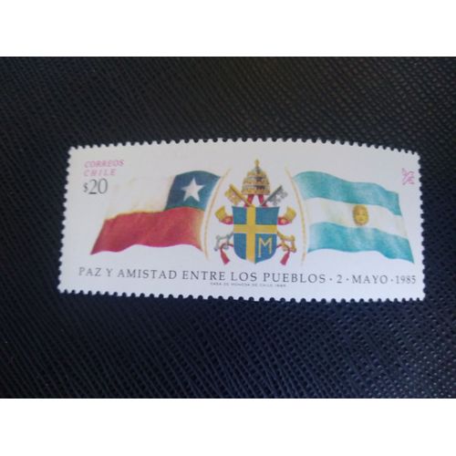 Timbre Chili Yt 697 Traité De Paix Chili-Argentine 1985 ( 110806 )