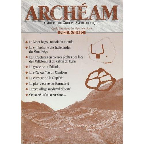 Archéam 2 - Cahiers Du Groupe Archéologique - Cercle Historique Des Alpes-Maritimes