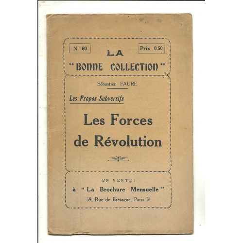 Brochure, Les Forces De Revolution, Sébastien Faure