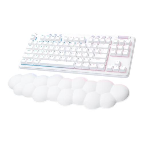 Logitech G715 - Clavier - sans clé - backlit - Bluetooth, 2.4 GHz - AZERTY - Français - commutateur : Tactile - blanc