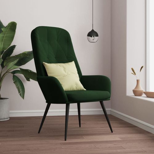 Vidaxl Chaise De Relaxation Vert Foncé Velours
